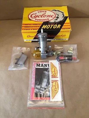 NOS VTG SUPER CYCLONE GAS SPARK IGNITION MODEL AIRPLANE ENGINE WBOX FREE SHIP • $349