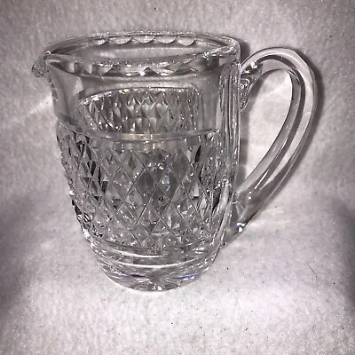 Waterford Crystal Giftware Creamer Ireland 6 Oz Sauce Pitcher Signed Diamond Cut • $29.99