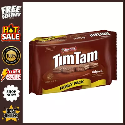 Arnotts Tim Tam Chocolate Biscuits Family Pack 365g Free & Fast Shipping • $9.40