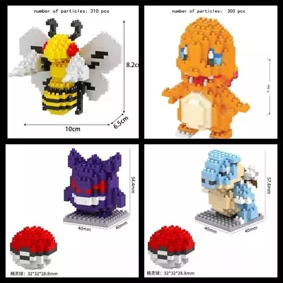 Pokemon Nanoblock MICRO BRICK Mini Blocks 13 Variations Fast Post • £3.50