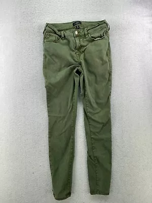 True Religion Womens Size 28 (fits Small) Green Mid Rise Halle Super Skinny Jean • $17.05