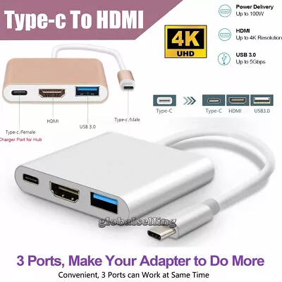 NEW Type C To HDMI HDTV TV Cable Adapter Converter For Samsung S23 S22 S21 S20 • $12.99