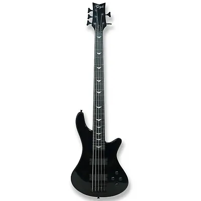 TARIO Black 5 String Fretless Electric Bass Bolt_On Maple NeckPoplar Body • $179.99