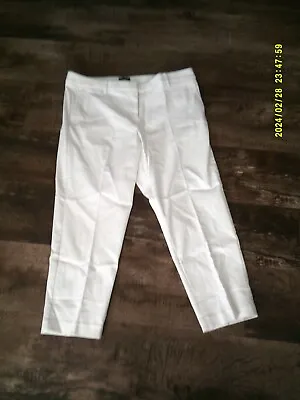 J.JILL  Wearever Collection  NWT Size 16P Refined Woven Trousers White Ret: $99 • $17.50