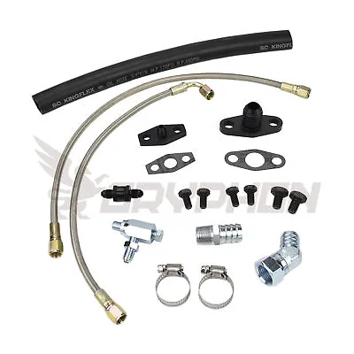 Turbo Oil Feed Return Line Kit For HONDA Civic B16 B18 D15 D16 Garrett T3 T4 T67 • $173.64