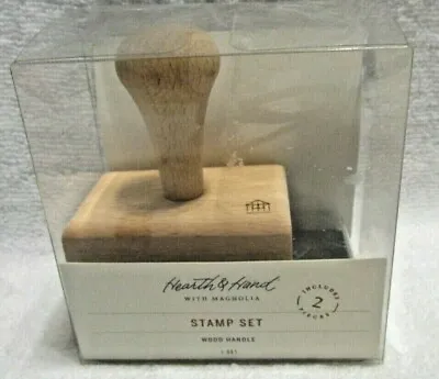Wood Handle Stamp & Ink Pad 2 Piece Set By Hearth & Hand With Magnolia • $9.99