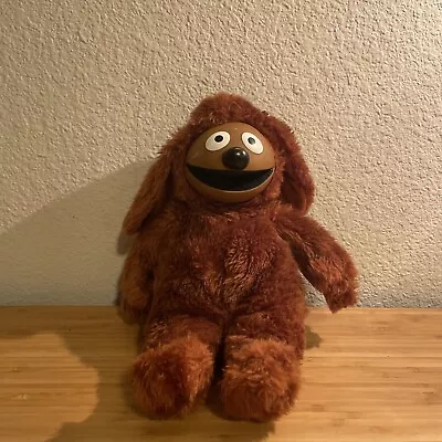 Vintage Muppets Rowlf The Dog Brown Vinyl Face Plush 12” • $48