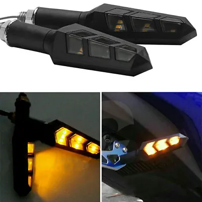 Universal Motorcycle Smoke Led Turn Signals Indicators Blinker Light Sport Bikes • $11.71