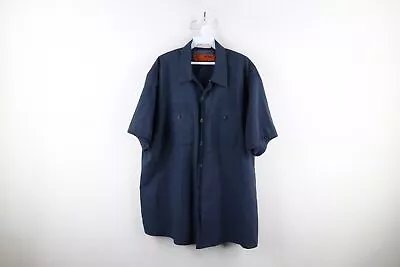 Vintage 90s Streetwear Mens 2XL XXL Distressed Mechanic Work Button Shirt USA • $39.95