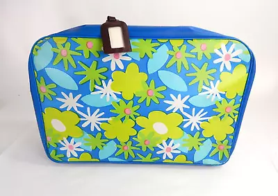 Vintage Groovy Flower Power Hippie Suitcase Vinly 18  • $28