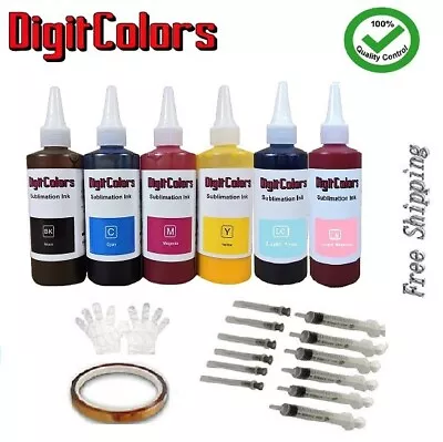 600ml Dye Sublimation Ink Refill Bottles Fits All Six Color Printer 1400 1430 • $29.99