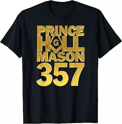 NEW LIMITED Masonic Prince Hall Mason 357 Square Compass Freemason T-Shirt • $21.61