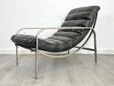Halo Scott Modern Leather And Chrome Accent / Lounge Chair For John Lewis • £745