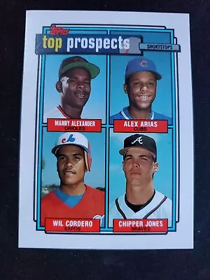 1992 Topps - Top Prospects Gold #551 Alex Arias Wil Cordero Chipper Jones (RC) • $2.49