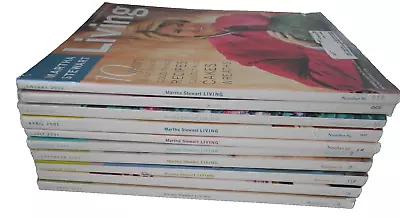 Lot 10 Issues  2001 Year Martha Stewart Living Magazines Jan-April +July-Dec • $35