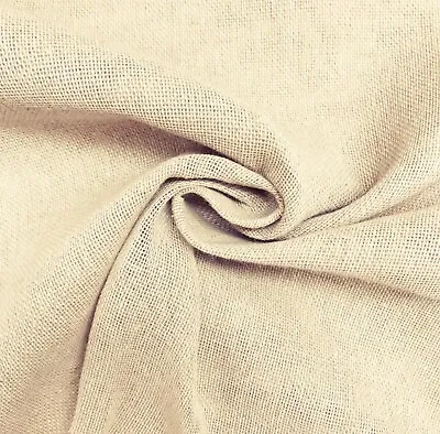 Scrim Cotton Linen Fabric Woven Rustic Craft Material Eco Friendly 90cm Wide  • $23.66