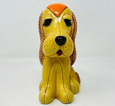 Vintage Japanese Lefton Basset Hound Yellow Orange Dog Piggy Bank Ceramic 6  • $28.63