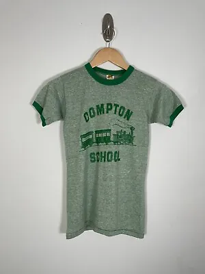Vintage 1970’s Russell Athletic Ringer Compton School Shirt  NWA Dre Eazy-E LA • $29.99