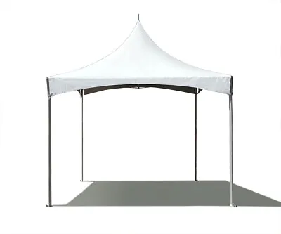 10x10' White High Peak Frame Party Tent Waterproof Vinyl Canopy Event Marquee • $1499.99