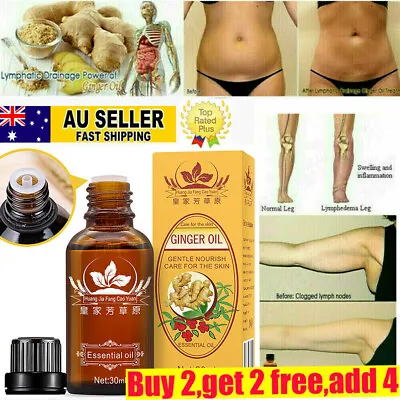 $12.64 • Buy Belly Drainage Ginger Oil Natural Therapy Lymphatic Drainage Massage Essence AU