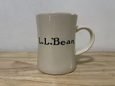 L.L. Bean Cream W/Green Tall Coffee/Tea Diner Style Mug/Cup 4.5   • $12.74