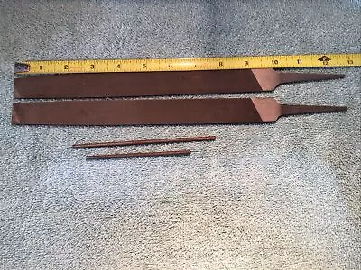 4-Vintage Metal Files Flat & Round 12.25” Teeth On Edges • $5