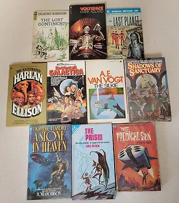 Vintage Sci-fi Fantasy Ace Books Lot(10) Beautiful Cover Art Stan Lee Burroughs • $4.99