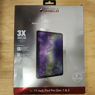 $11.99 • Buy Zagg Invisible Shield Glass+ FOR 11  IPAD PRO GEN 1 & 2 Adv. Shatter Protection