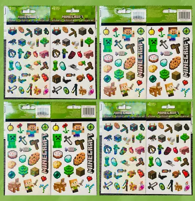 Minecraft Characters & Game Asset Stickers 8-Sheet Set Multi-Color Videogame • $8