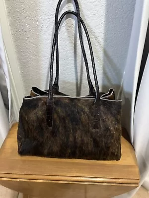 MAURIZIO TAIUTI Italy Genuine Cowhide Leather Purse Handbag (16x11”) • $95