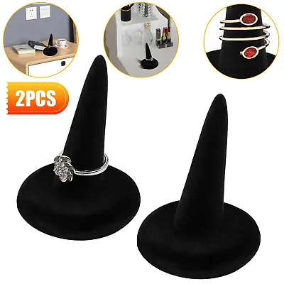 2 X Velvet Single Finger Ring Display Stand Holder Showcase Jewelry Storage Rack • $9.98