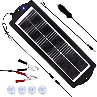 $36.99 • Buy 5W Solar Panel Kit 12V Backup For Car Battery Charger Portable Waterproof RV AU