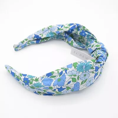 J. Crew Liberty London Floral Blue Green Poppy Daisy Print Turban Knot Headband • $17.50