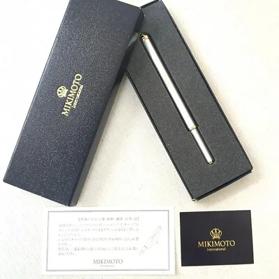 MIKIMOTO Ballpoint Pen With Pearl Black Ink GOOD Condition From Japan • $89