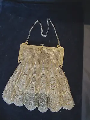 $22 • Buy Antique Vintage Glass Micro Beaded Purse Bag