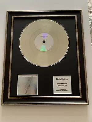 Signed/autographed James Arthur - You Cd Framed Platinum Disc Presentation. Disk • £279.99