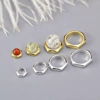 5PCS S925 Sterling Silver Loose Beads Hexagon Spacer Beads Bracelet Necklaces • $3.46