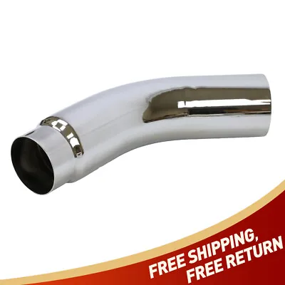 5  ID IN Inch 6  OUT 23  LONG DIESEL EXHAUST CHROME TURNDOWN ELBOW TIP 14 Gauge • $106.99