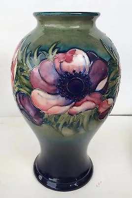 Large Colorful William Moorcroft Signed Anemone Vase C. 1947 • $1500