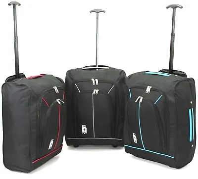 Lightweight Cabin Bag Trolley Case Wheeled Hand Luggage Carry On Travel Bag • £15.99