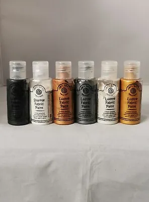 6x Cosmic Shimmer Lustre Fabric Paint 50ml - Various Colours Some Metallics • £14.99
