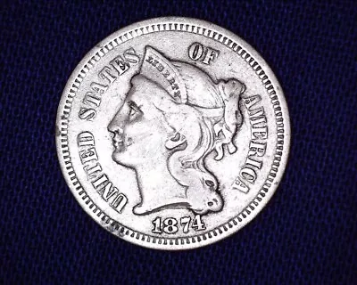$30 • Buy 1874 3 Cent Piece Circulated  Nice Details   #TR110