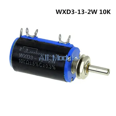 WXD3-13-2W 10K Ohm Multiturn Wirewound Potentiometer Adjustable Resistor • £1.45