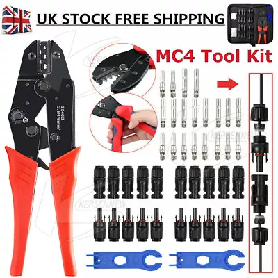 Solar Crimper MC4 Crimping Pliers Cable Terminal Tool & PV Panel Cable Connector • £20