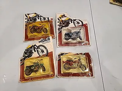 NEW IN BOX - LOT OF 4 - Zee Toys Ridge Riders VINTAGE Die Cast Motorcycles RARE • $75