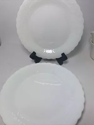 Mikasa Fine Bone China White Silk Salad Plate Scalloped Edge A7050 X4 • $45