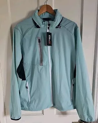 BNWT Ralph Lauren RLX Golf Pale Blue Par Packable Windbreaker XL Golf Jacket • £69.99