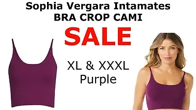 Bra Crop Cami Sophia Vergara Intimates Purple Plus Size BRAND NEW WITH TAG • $8.75