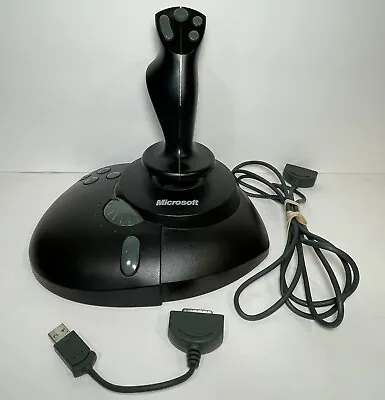 Microsoft SideWinder Precision Pro Joystick With USB Adapter (untested As Is) • $28.95