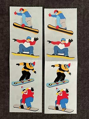 RARE Mrs. Grossman’s SNOWBOARDING Stickers Lot Of 2 Strips 4 Images - VTG 2002 • $3